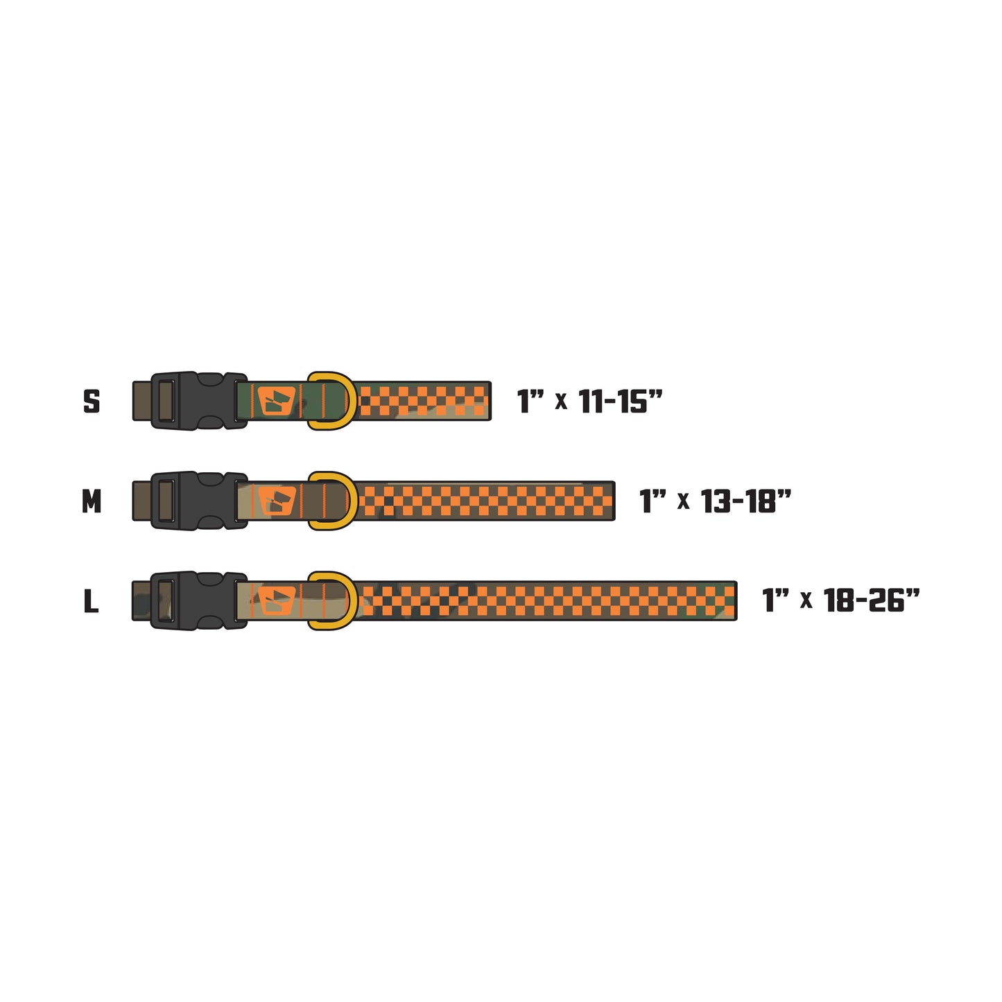 Reflective Base Camp Collar • Classic Checkers - M81 Camo