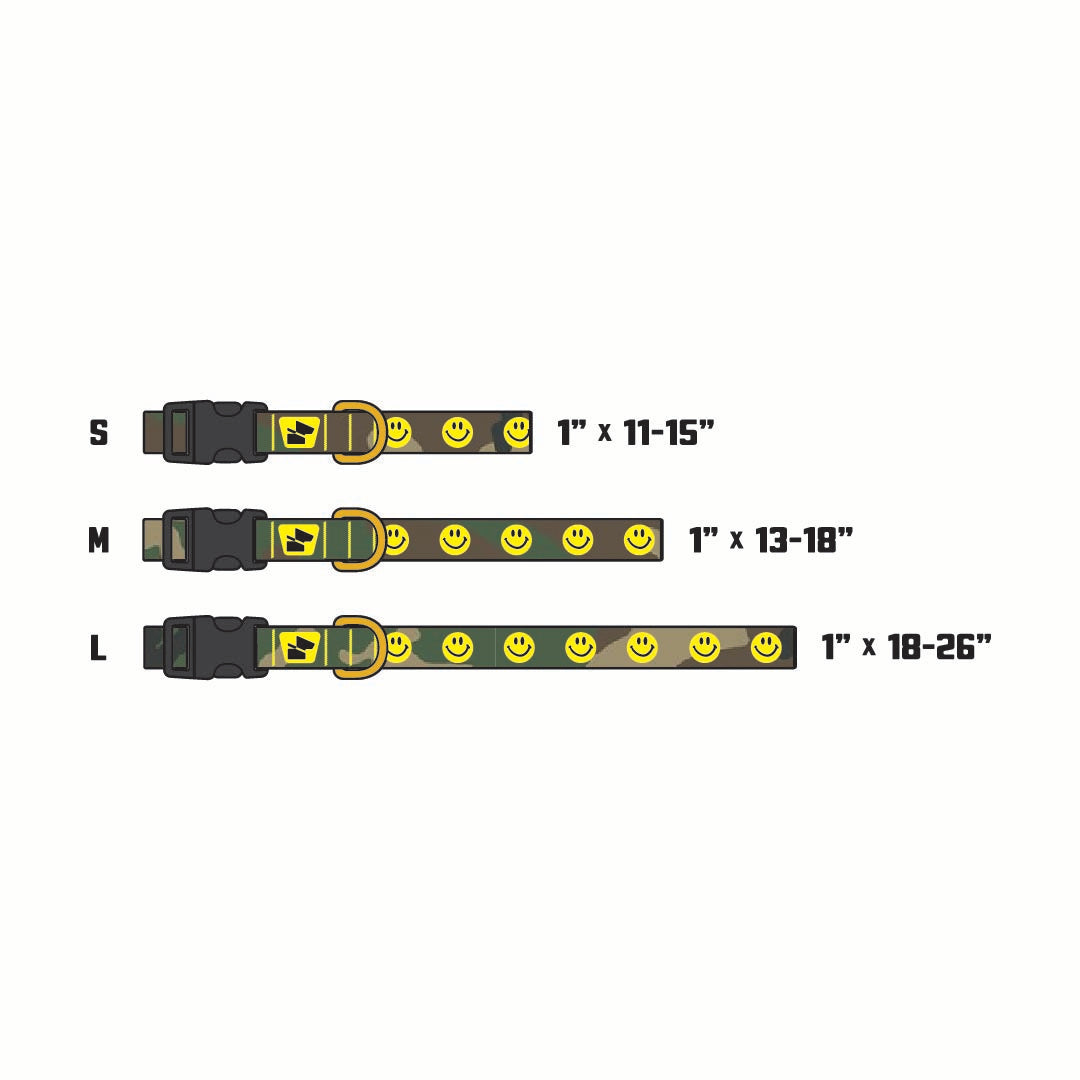 Reflective Base Camp Collar • Super Smilies - M81 Camo