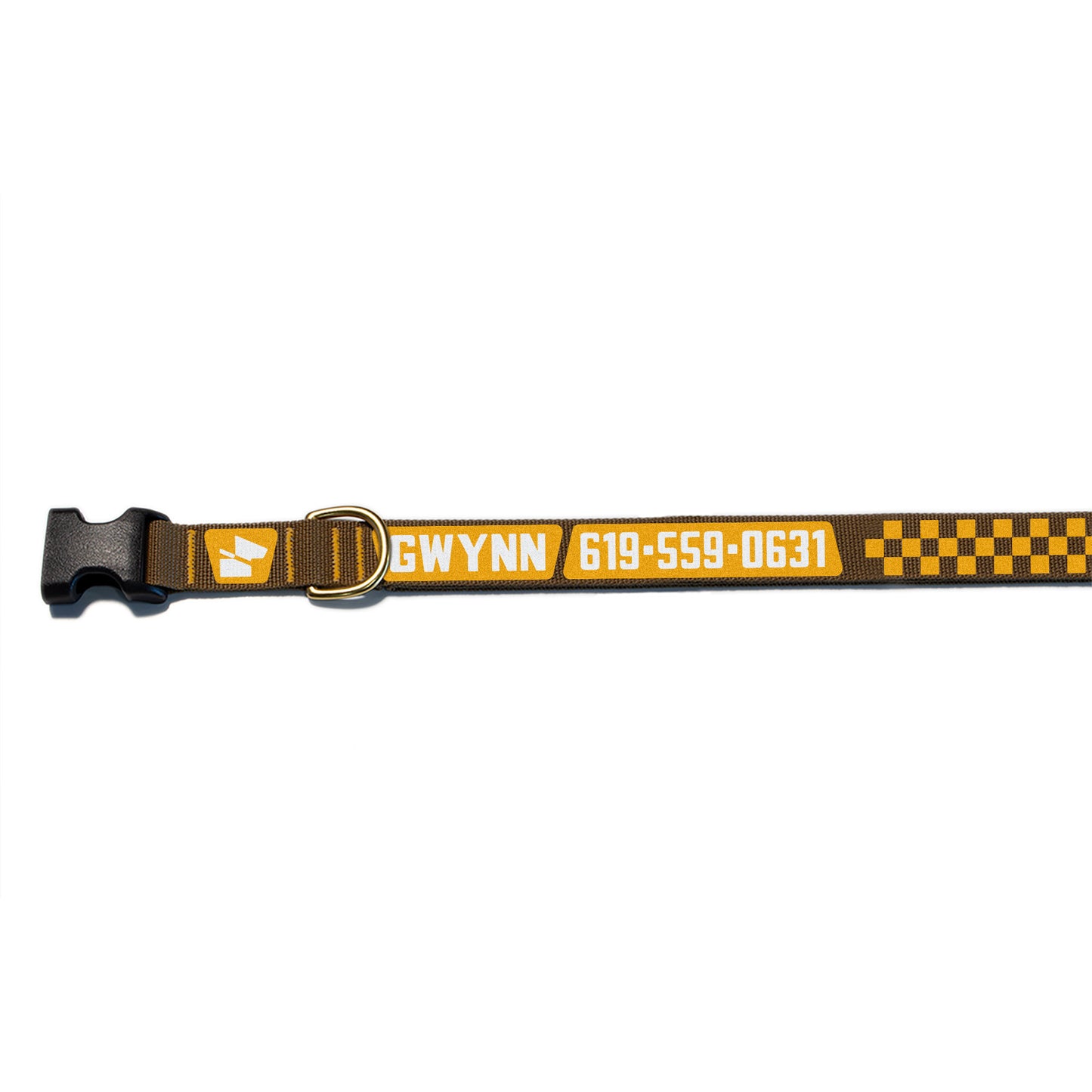 Reflective Base Camp Collar • Classic Checkers - Coyote Brown