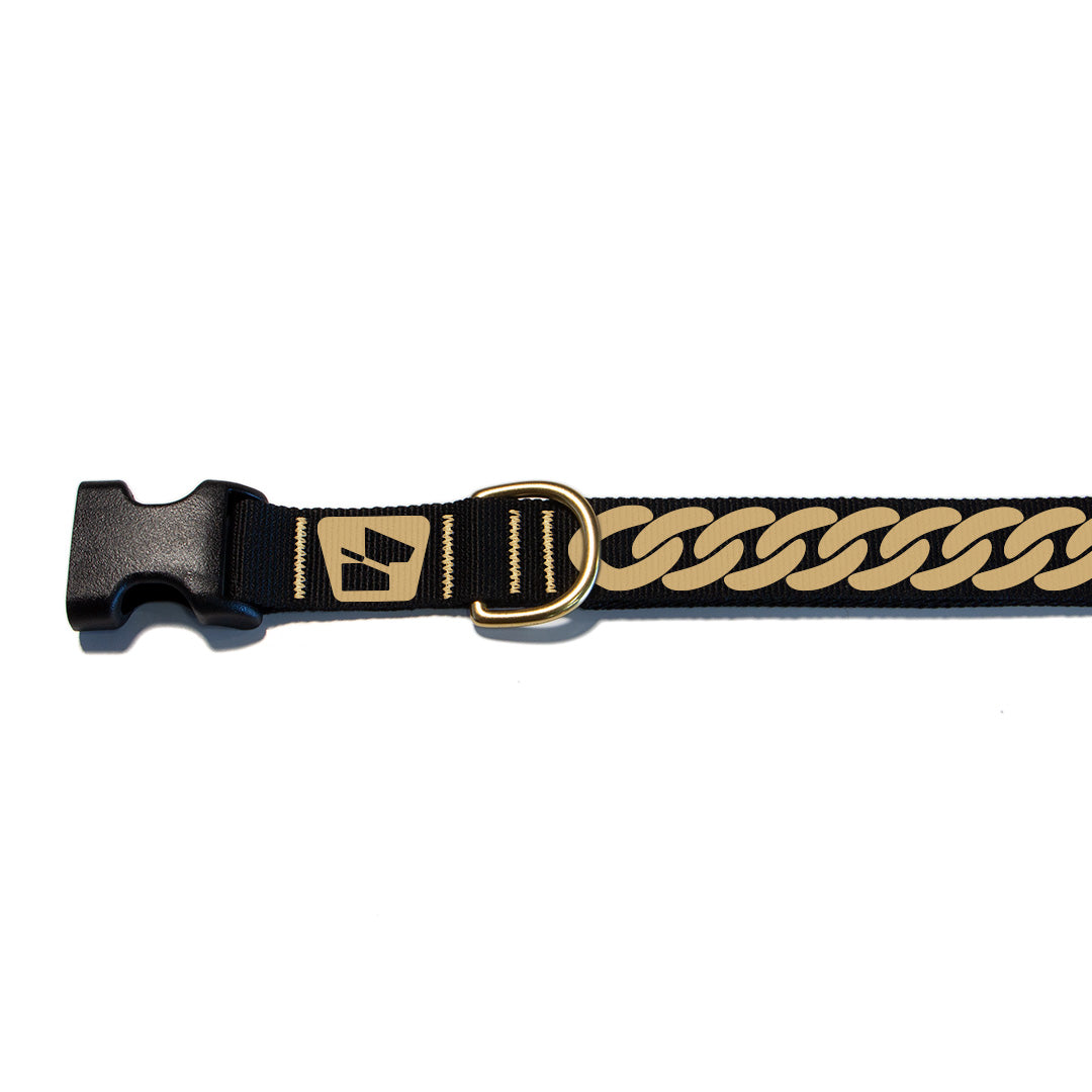 Reflective Base Camp Collar • Curb Chain - 24k Gold