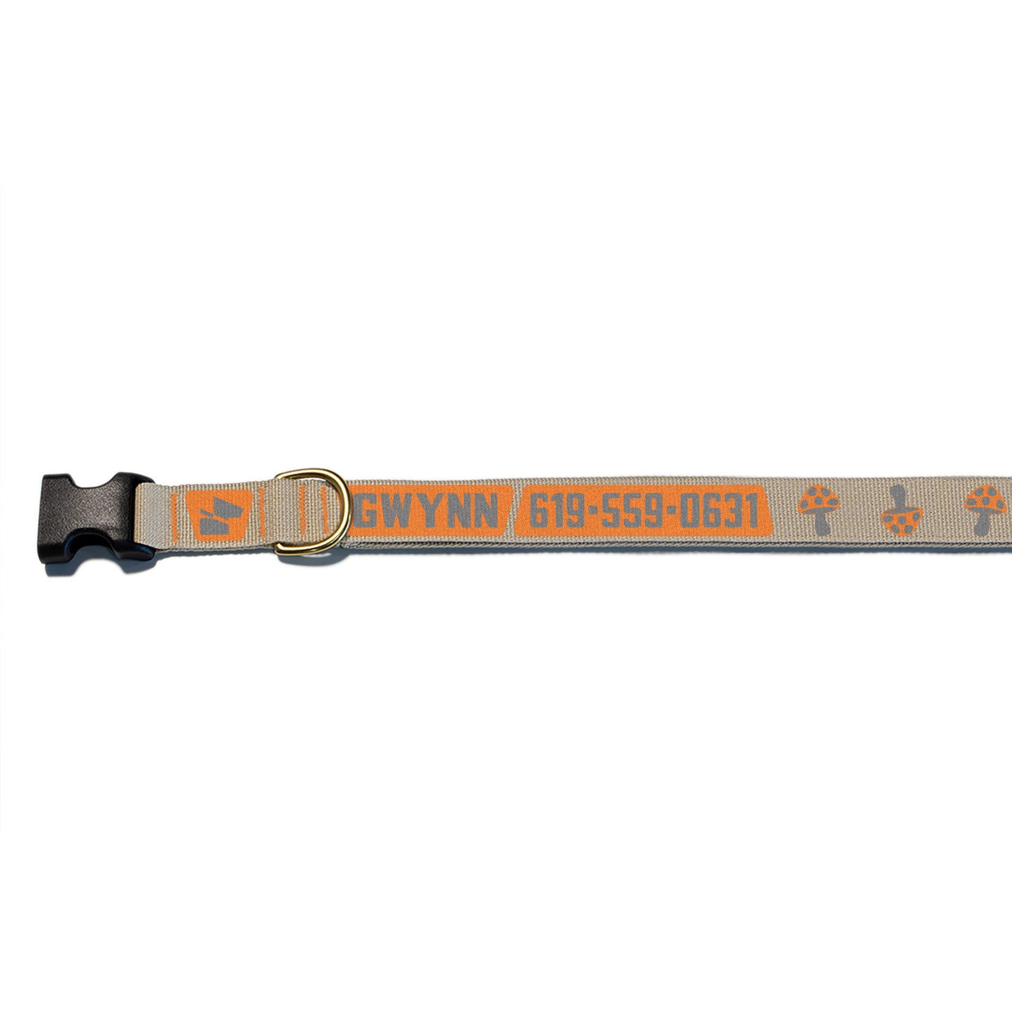 Reflective Base Camp Collar • Magic Mushrooms - Desert Tan