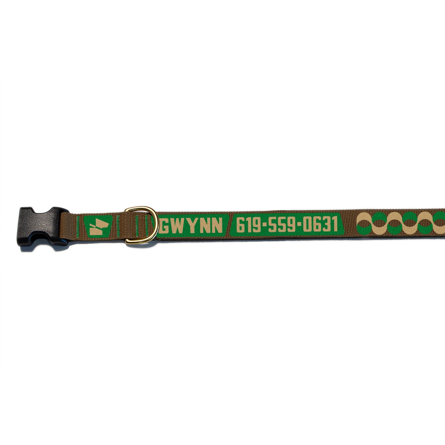 Reflective Base Camp Collar • Retro Ribbon - Coyote Brown