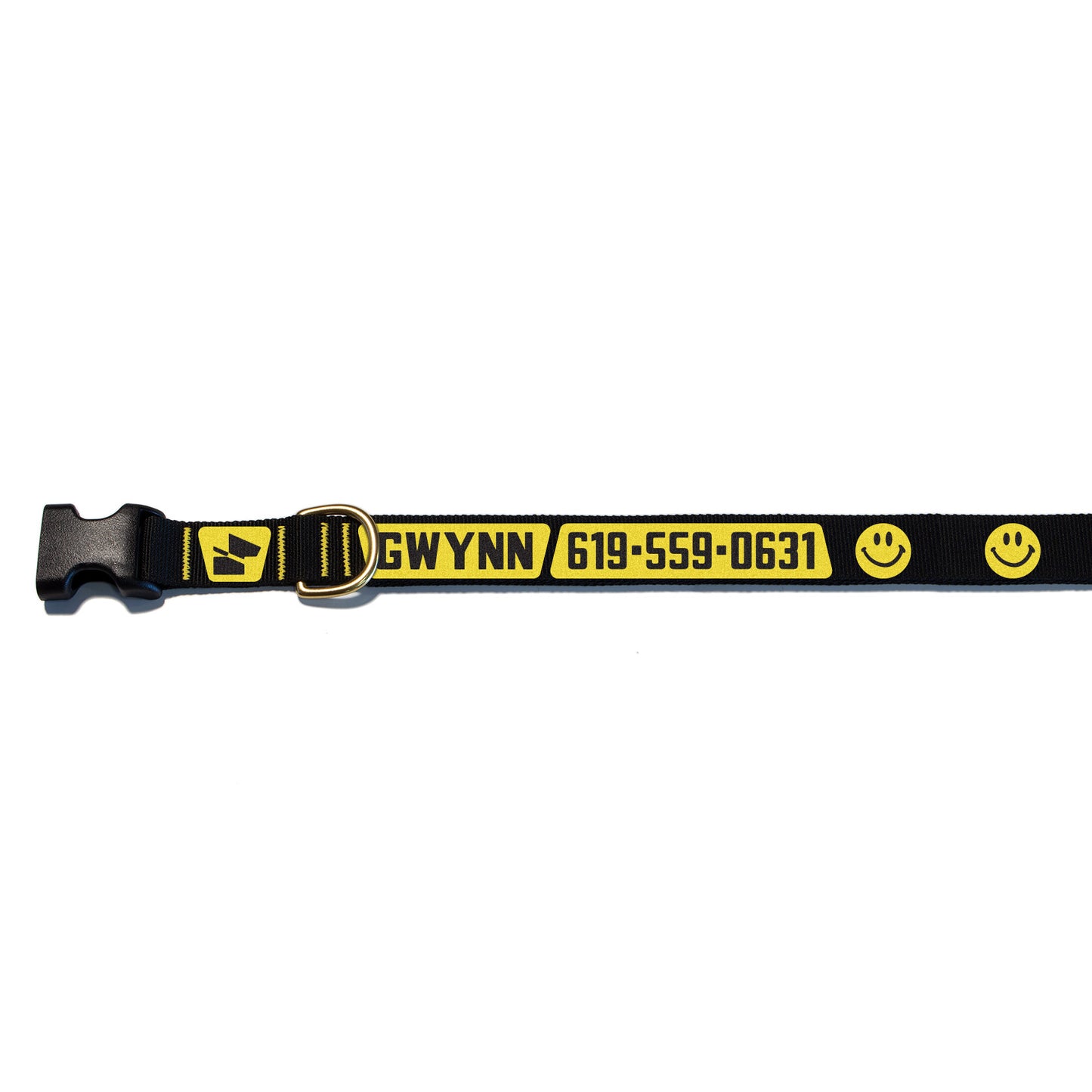 Reflective Base Camp Collar • Super Smilies - Coal Black