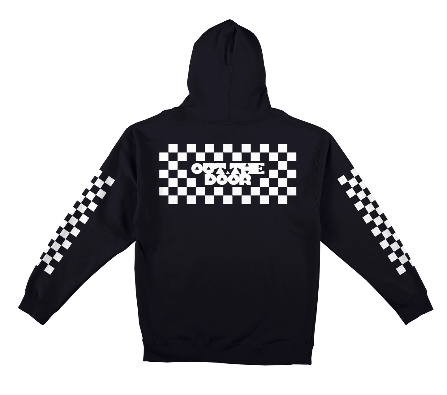 OTD Hoodie Sweatshirt • Classic Checkers - White on Black