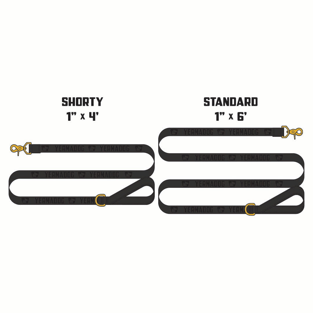 Reflective Wanderwag Leash • Loud Logo - Coal Black