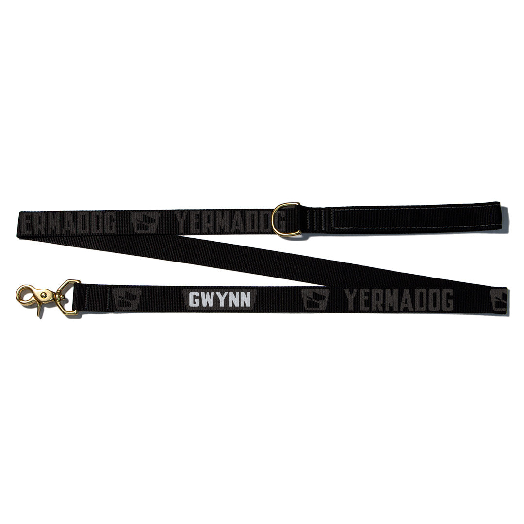 Reflective Wanderwag Leash • Loud Logo - Coal Black