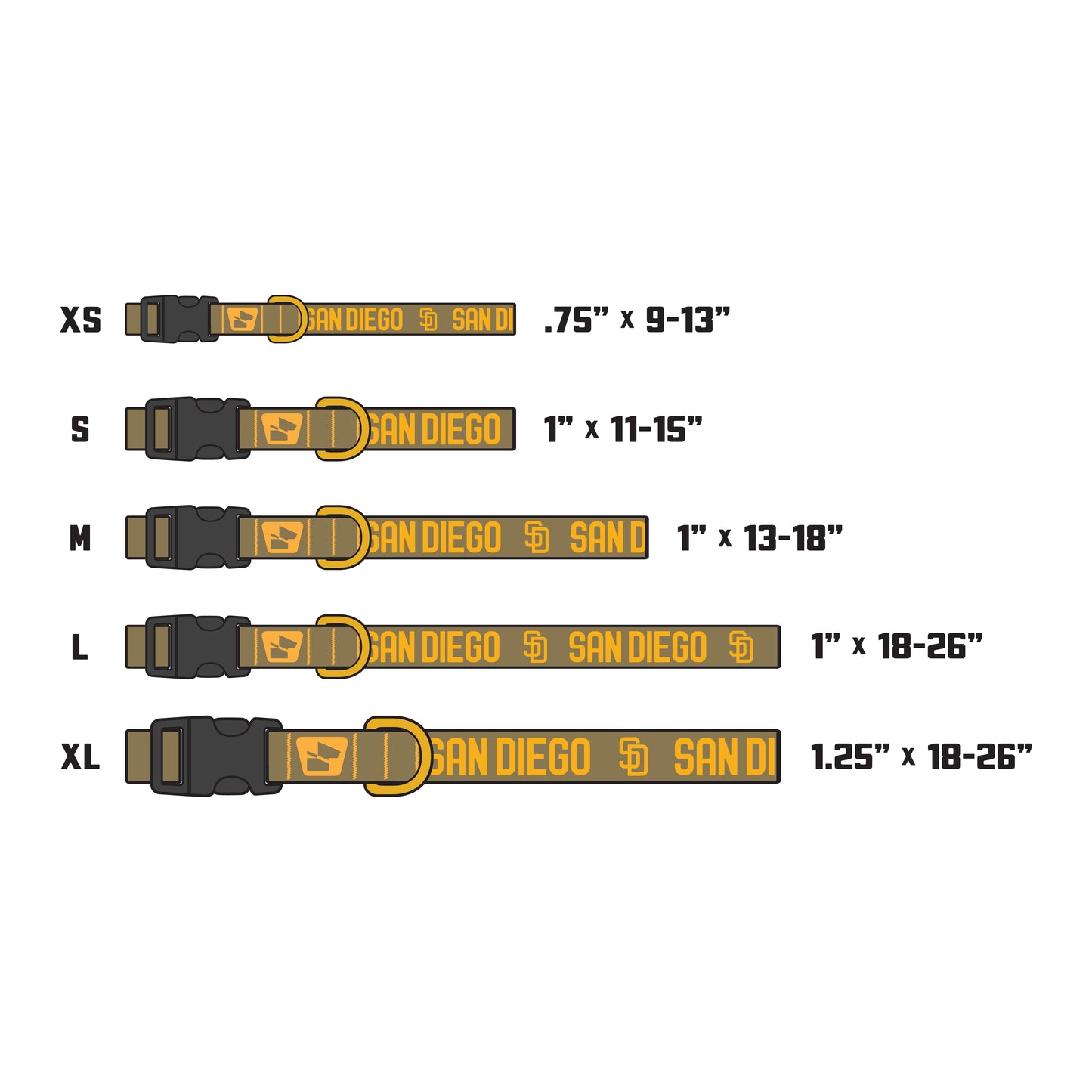 Reflective Base Camp Collar • Home Team San Diego - Machado