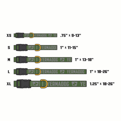 Reflective Base Camp Collar • Loud Logo - Ranger Green
