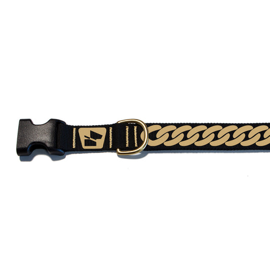Reflective Base Camp Collar • Curb Chain - 24k Gold