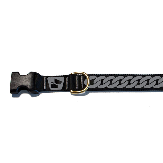 Reflective Base Camp Collar • Curb Chain - Pure Platinum