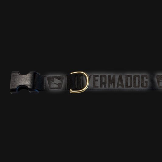 Reflective Base Camp Collar • Loud Logo - Coal Black