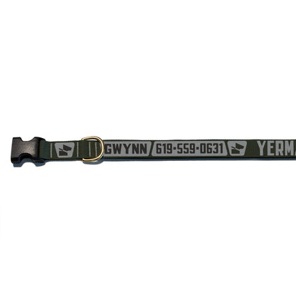 Reflective Base Camp Collar • Loud Logo - Ranger Green