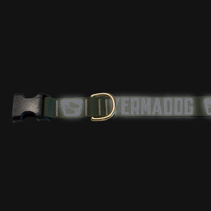 Reflective Base Camp Collar • Loud Logo - Ranger Green