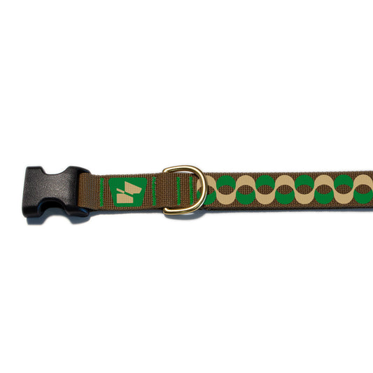 Reflective Base Camp Collar • Retro Ribbon - Coyote Brown