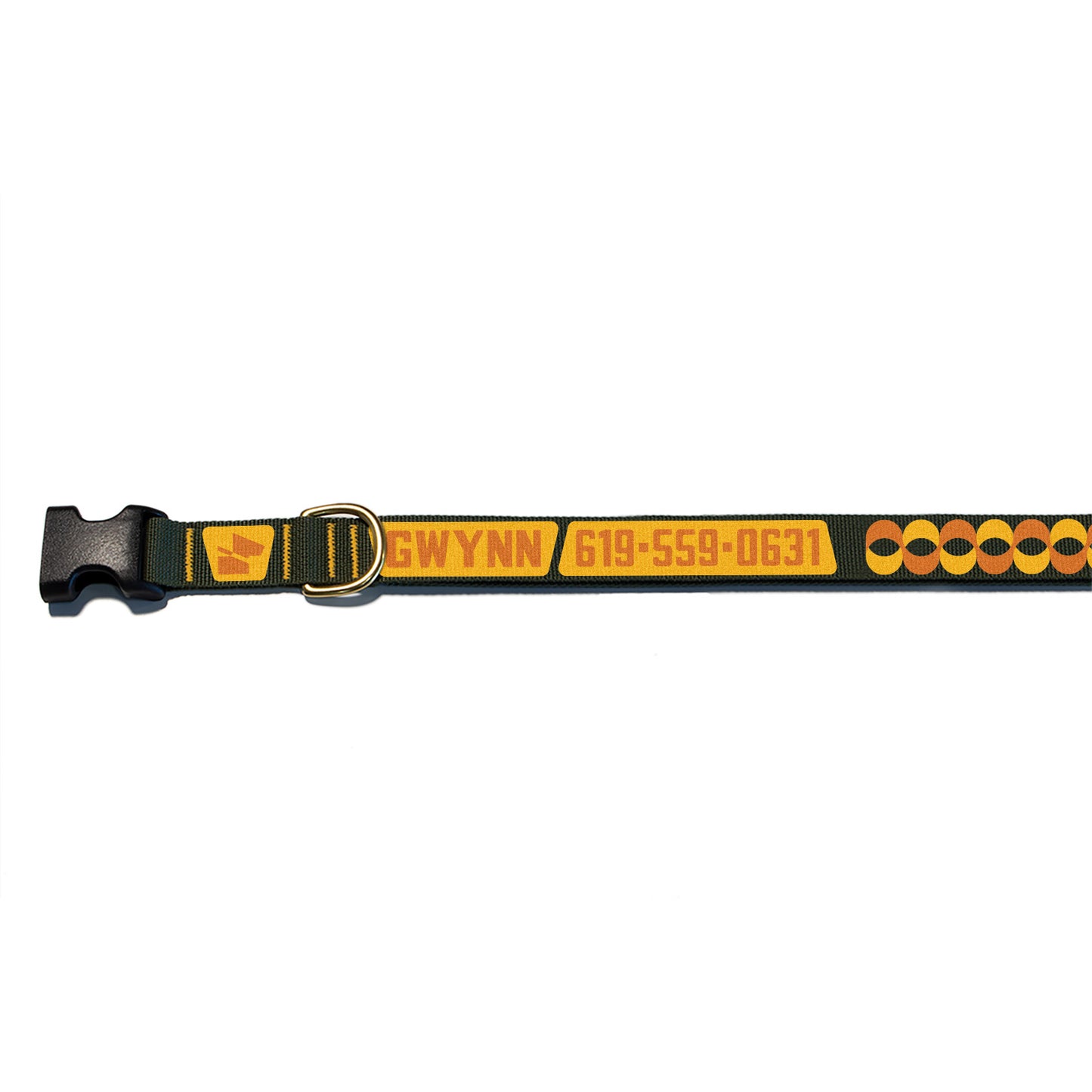 Reflective Base Camp Collar • Retro Ribbon - Ranger Green