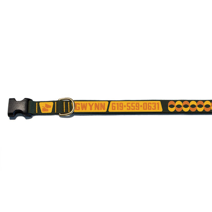 Reflective Base Camp Collar • Retro Ribbon - Ranger Green