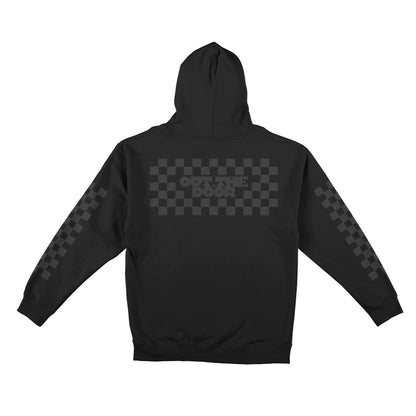 Reflective Hoodie Sweatshirt • Classic Checkers - Black on Black