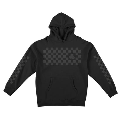 Reflective Hoodie Sweatshirt • Classic Checkers - Black on Black