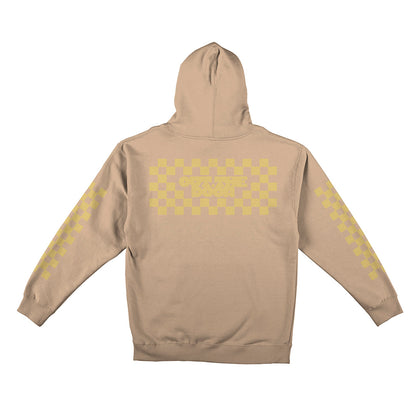 Reflective Hoodie Sweatshirt • Classic Checkers - Gold on Sandstone