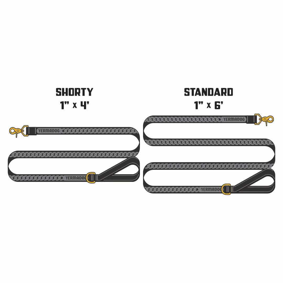 Reflective Wanderwag Leash • Curb Chain  - Pure Platinum