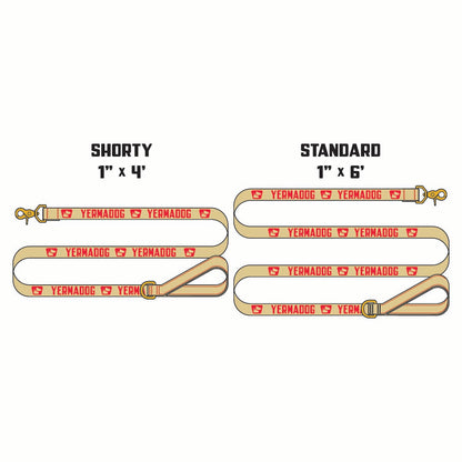 Reflective Wanderwag Leash • Loud Logo  - Desert Tan