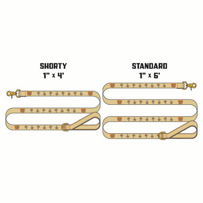 Reflective Wanderwag Leash • Magic Mushrooms  - Desert Tan