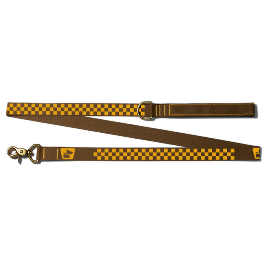 Reflective Wanderwag Leash • Classic Checkers  - Coyote Brown