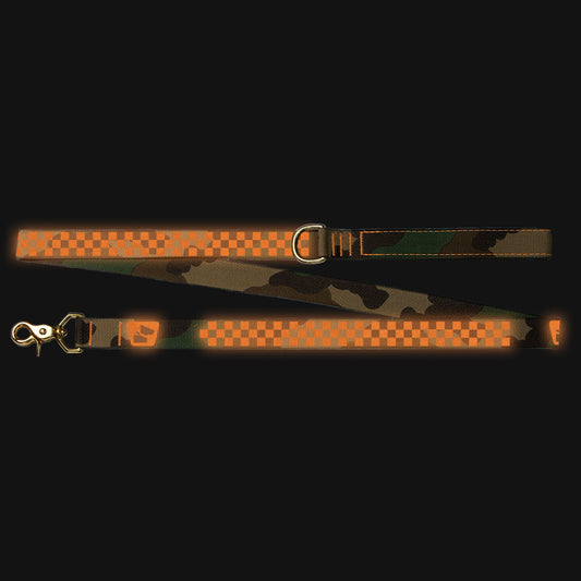 Reflective Wanderwag Leash • Classic Checkers  - M81 Camo