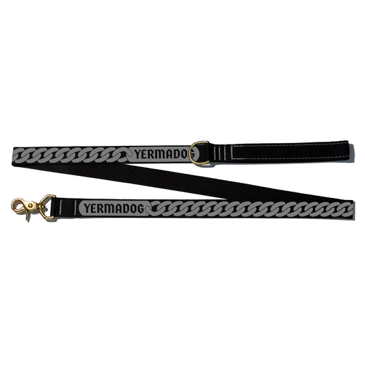 Reflective Wanderwag Leash • Curb Chain  - Pure Platinum
