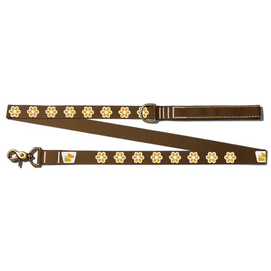 Reflective Wanderwag Leash • Funky Flowers - Coyote Brown