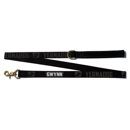 Reflective Wanderwag Leash • Loud Logo  - Coal Black