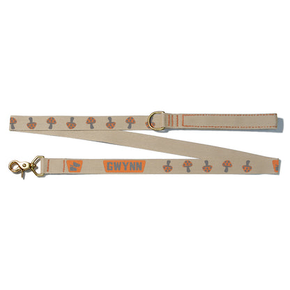 Reflective Wanderwag Leash • Magic Mushrooms  - Desert Tan