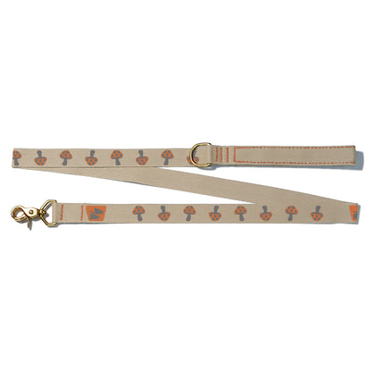 Reflective Wanderwag Leash • Magic Mushrooms  - Desert Tan